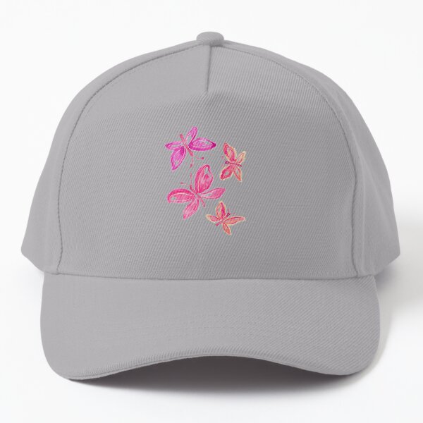 Pastel Pink Butterflies Baseball Cap