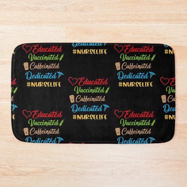 Item preview, Educated, vaccinated, caffeinated, dedicated #nurselife - Nursing  designed and sold by Designs Of all kinds.
