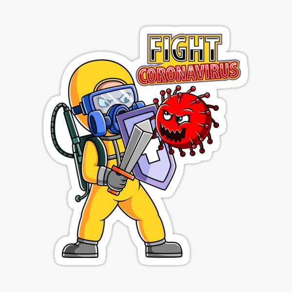 Item preview, People in Protective Suit fighting corona Covid 19 social distance designed and sold by Golden-place.