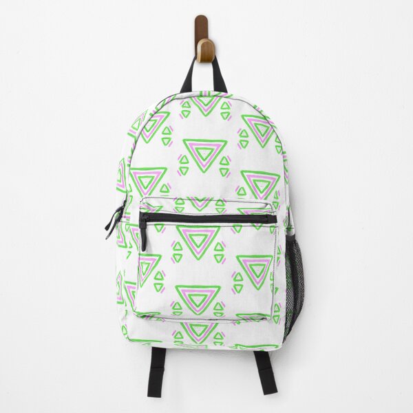 Item preview, Abstract triangles watercolour - bright pink and neon green designed and sold by Nadia Arsky.