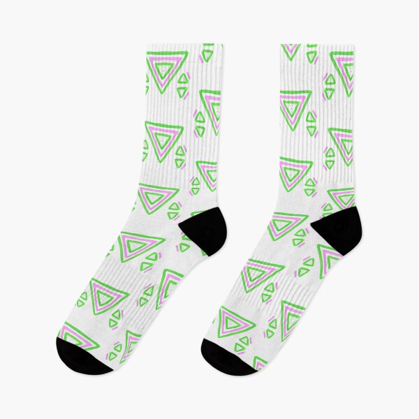 Item preview, Abstract triangles watercolour - bright pink and neon green  designed and sold by Nadia Arsky.