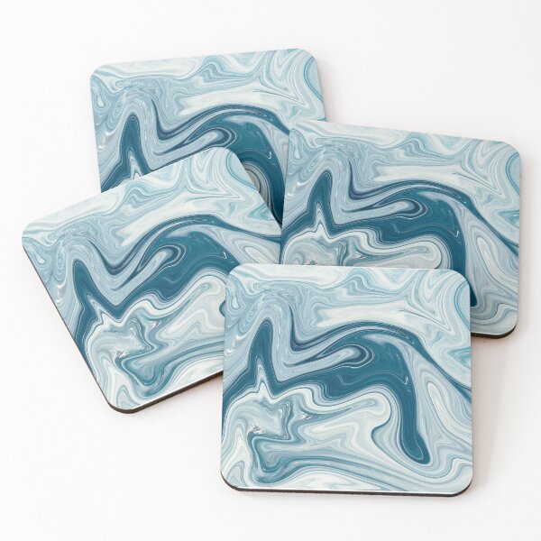 Item preview, White Blue Liquid Marble Texture designed and sold by NECHSTORE.