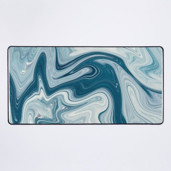 Item preview, White Blue Liquid Marble Texture designed and sold by NECHSTORE.