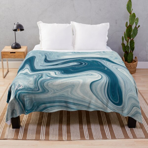 Item preview, White Blue Liquid Marble Texture designed and sold by NECHSTORE.