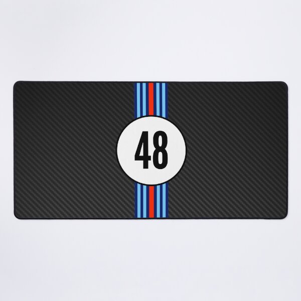Item preview, Martini Racing Number 48 Carbon Poster – Retro Racing Livery Art designed and sold by Road To Track.