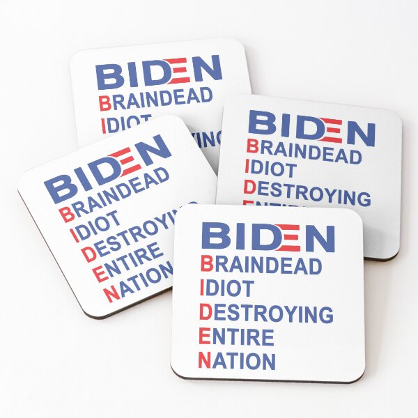 Item preview, Biden Braindead Idiot Destroying Entire Nation, Anti Joe Biden, Anti Biden designed and sold by Mirnamar.