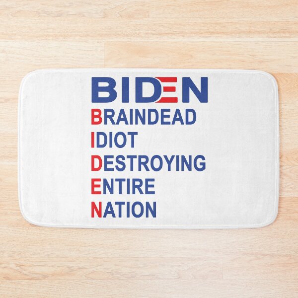 Item preview, Biden Braindead Idiot Destroying Entire Nation, Anti Joe Biden, Anti Biden designed and sold by Mirnamar.