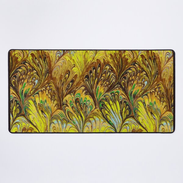 Item preview, MARBLED PAPER,ABSTRACT YELLOW BROWN GREEN SWIRLS AND SHADES  designed and sold by BulganLumini.
