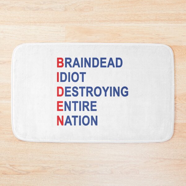 Item preview, Biden Braindead Idiot Destroying Entire Nation, Anti Joe Biden, Anti Biden designed and sold by Mirnamar.