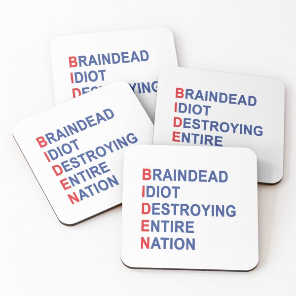 Item preview, Biden Braindead Idiot Destroying Entire Nation, Anti Joe Biden, Anti Biden designed and sold by Mirnamar.
