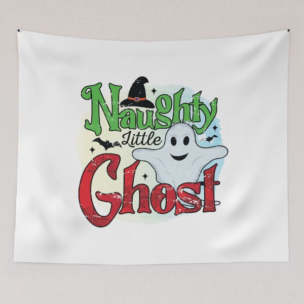 Item preview, Naughty Little Ghost, Happy Halloween designed and sold by mdnrsakib.
