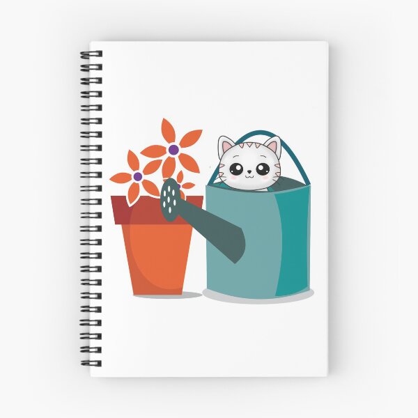 Item preview, Cat In Watering Can, Cat Watering Plants designed and sold by The-Fantasy.