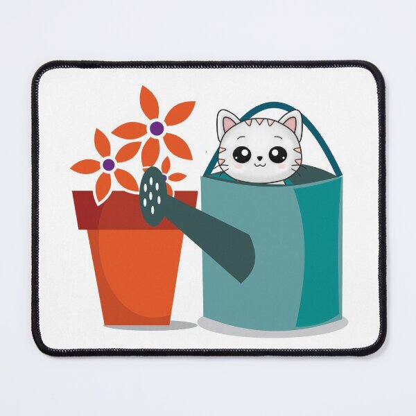 Item preview, Cat In Watering Can, Cat Watering Plants designed and sold by The-Fantasy.