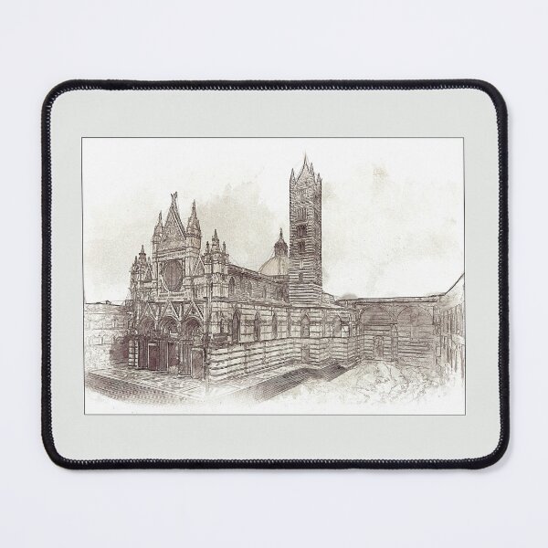 Item preview, Duomo di Siena - Siena, Italy - Sketch and Wash Style designed and sold by Retro Art Factory.