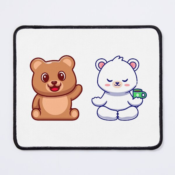 Item preview, Milk and Mocha bears | Milk meditating Mocha waving  designed and sold by Giovanni's  Brown Quotes.