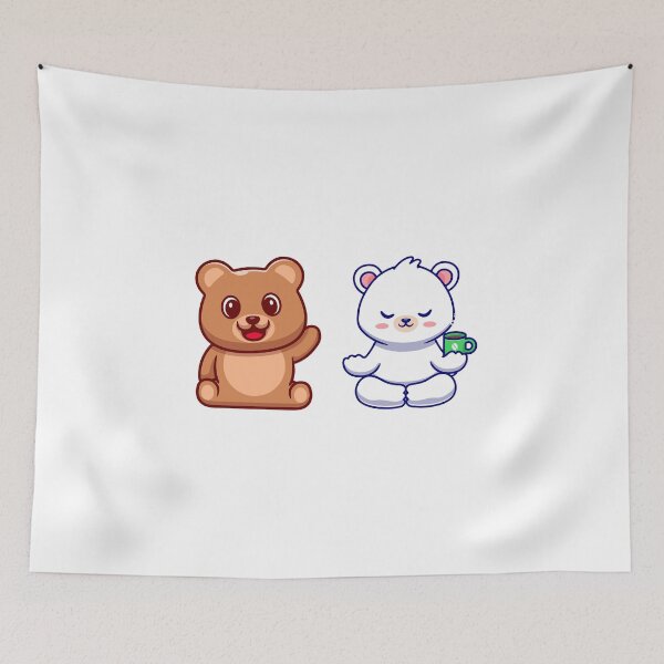 Item preview, Milk and Mocha bears | Milk meditating Mocha waving  designed and sold by Giovanni's  Brown Quotes.