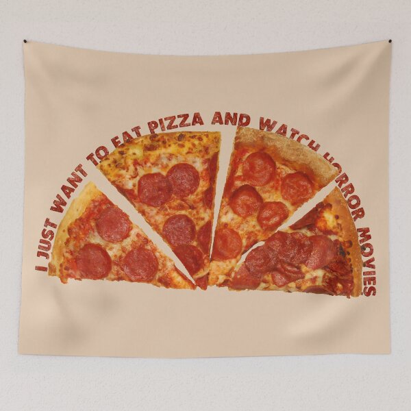 Item preview, I Just Want To Eat Pizza And Watch Horror Movies designed and sold by Phantasmal-2-do.