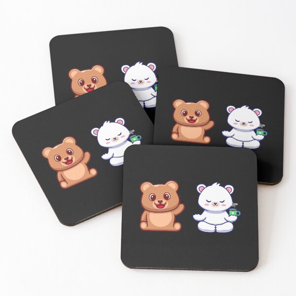 Item preview, Milk and Mocha bears | Milk meditating Mocha waving  designed and sold by Giovanni's  Brown Quotes.