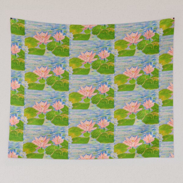 Item preview, Pink lilies pond designed and sold by Ruth Breen Artwork .