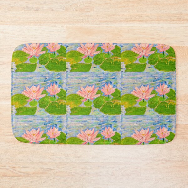 Item preview, Pink lilies pond designed and sold by Ruth Breen Artwork .