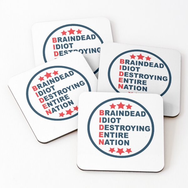 Item preview, Biden Braindead Idiot Destroying Entire Nation, Anti Joe Biden, Anti Biden designed and sold by Mirnamar.
