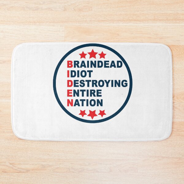 Item preview, Biden Braindead Idiot Destroying Entire Nation, Anti Joe Biden, Anti Biden designed and sold by Mirnamar.