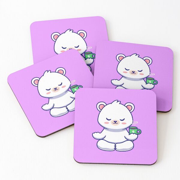Item preview, Milk and Mocha Bears | Milk meditating and holding a cup of coffee  designed and sold by Giovanni's  Brown Quotes.