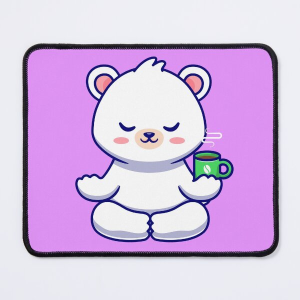 Item preview, Milk and Mocha Bears | Milk meditating and holding a cup of coffee  designed and sold by Giovanni's  Brown Quotes.