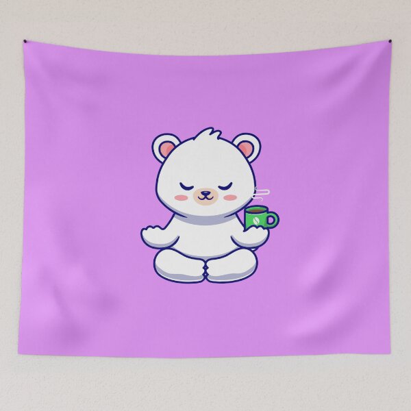 Item preview, Milk and Mocha Bears | Milk meditating and holding a cup of coffee  designed and sold by Giovanni's  Brown Quotes.