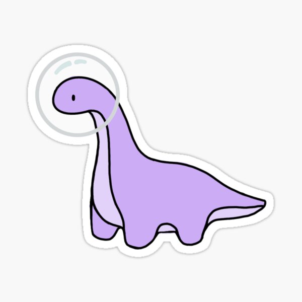 Purple Astronaut Dinosaur Brontosaurus Brachiosaurus Sticker for Sale by  bassoongirl123