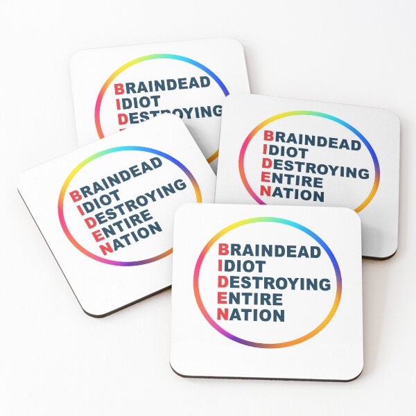 Item preview, Biden Braindead Idiot Destroying Entire Nation, Anti Joe Biden, Anti Biden designed and sold by Mirnamar.