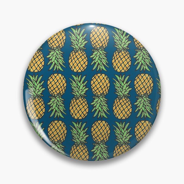 Item preview, Pineapple "buen orden" on blue designed and sold by Soramame.