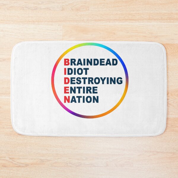 Item preview, Biden Braindead Idiot Destroying Entire Nation, Anti Joe Biden, Anti Biden designed and sold by Mirnamar.