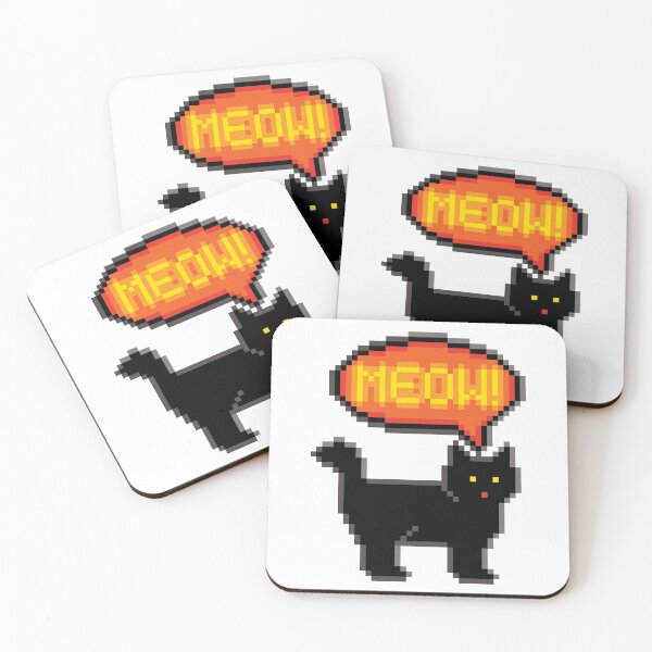 Item preview, 8-Bit Cat Meowing designed and sold by Lisann.