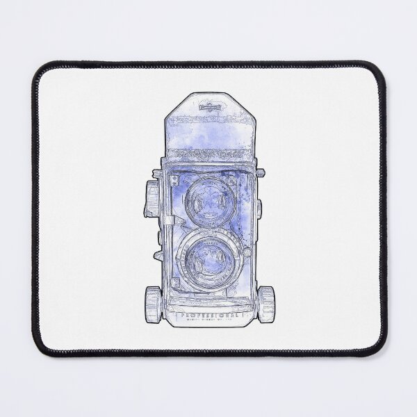 Item preview, Vintage Mamiya 220 Camera Blue Cyanotype Sketch Style designed and sold by Retro Art Factory.