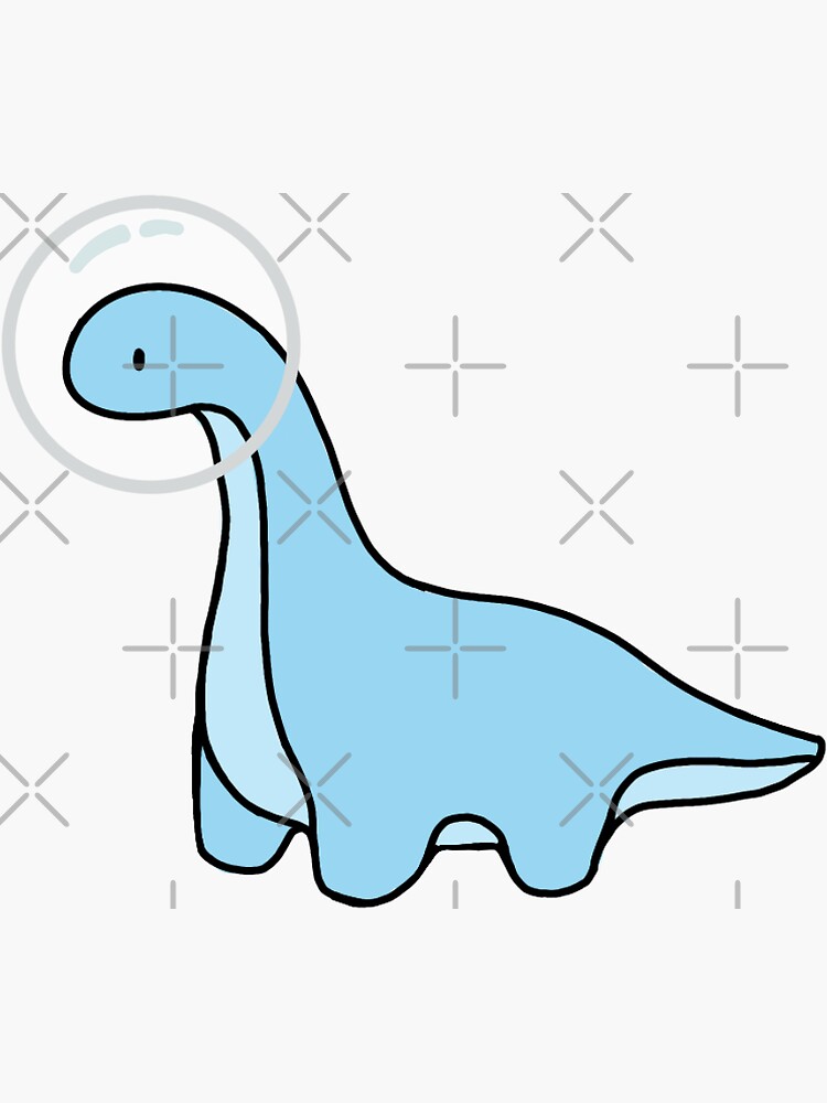 Light Blue Astronaut Dinosaur Brontosaurus Brachiosaurus by bassoongirl123