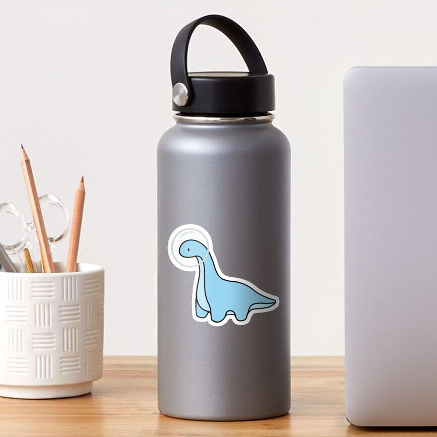 Light Blue Astronaut Dinosaur Brontosaurus Brachiosaurus Sticker