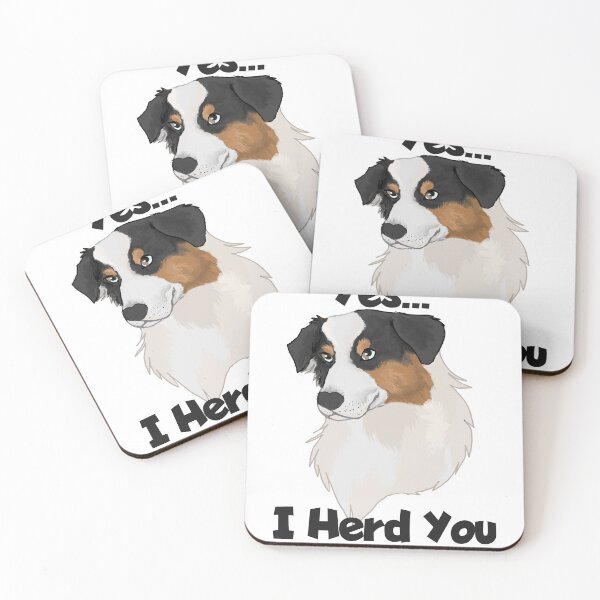 Item preview, yes I Herd you black tri Australian shepherd designed and sold by Blaspur.