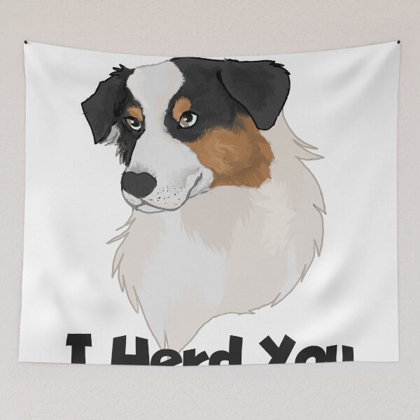 Item preview, yes I Herd you black tri Australian shepherd designed and sold by Blaspur.