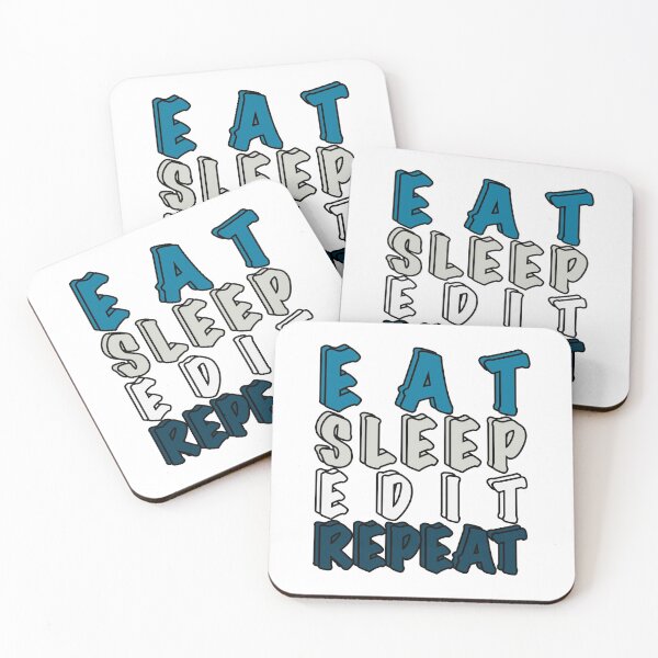 Item preview, Eat Sleep Edit Repeat designed and sold by Dinashop.