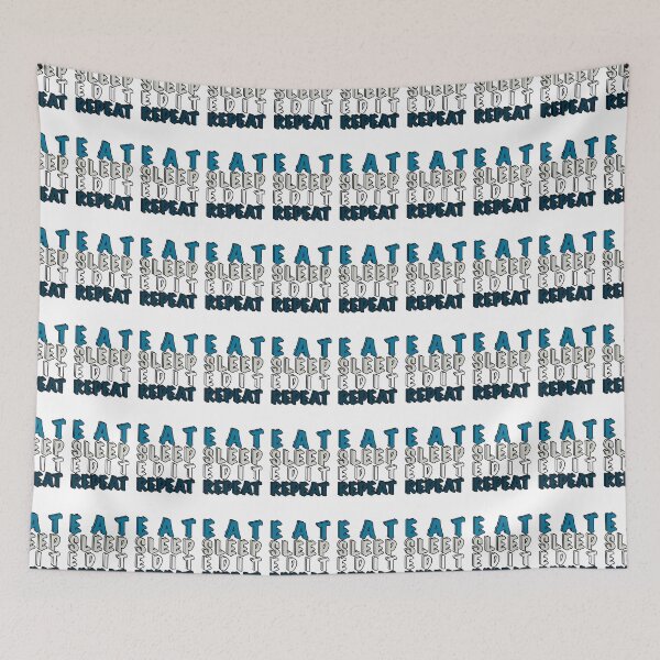 Item preview, Eat Sleep Edit Repeat designed and sold by Dinashop.