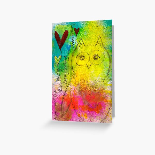 OWL BIRTHDAY Greeting Card