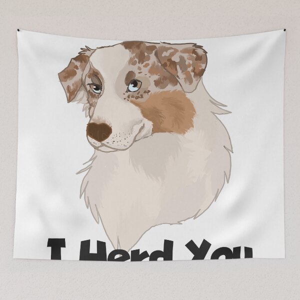 Item preview, Yes I Herd You red merle Australian shepherd designed and sold by Blaspur.