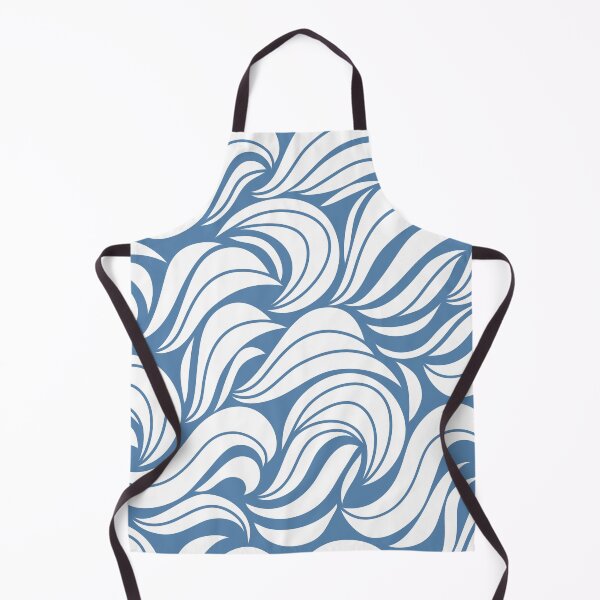 Item preview, Modern, elegant, abstract, waves, blue and white designed and sold by Svitac.