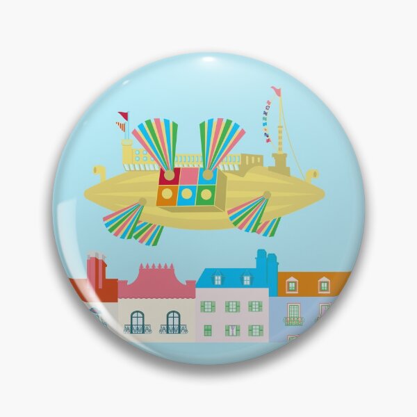 Item preview, Flapping Fans Dirigible Flying Machine Flying Over City designed and sold by Anna Lemos.