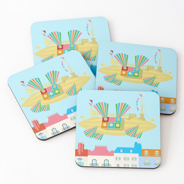 Item preview, Flapping Fans Dirigible Flying Machine Flying Over City designed and sold by Anna Lemos.