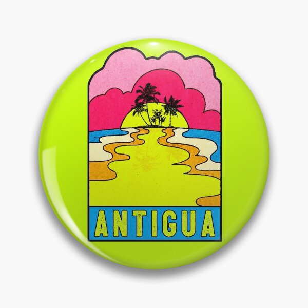 Item preview, Antigua Groovy Sunset 70's Hippie Hippy Vintage Barbuda designed and sold by DESTINATIONS DECAL DOS.