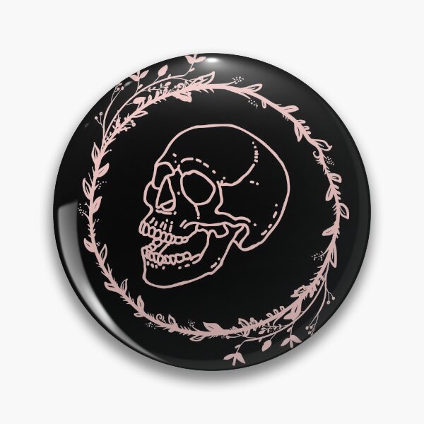 Item preview, Skull in a Ring of Leaves designed and sold by Ink-and-Thread.