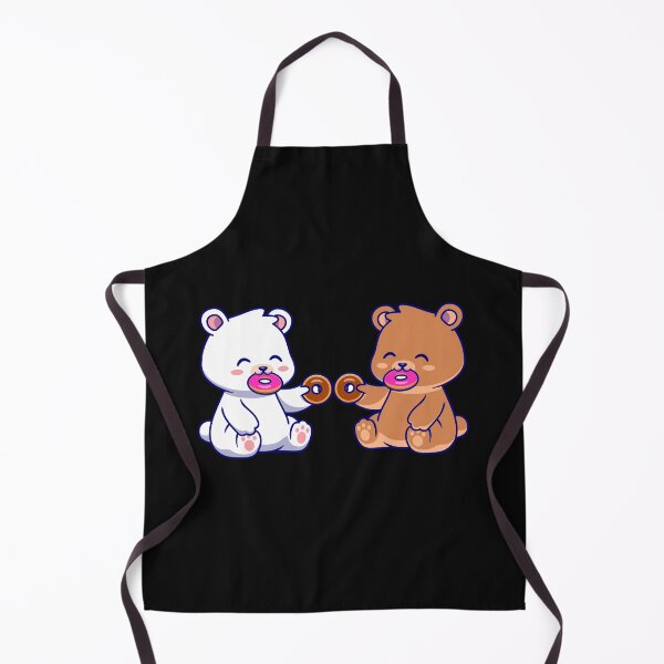 Item preview, Milk and Mocha bears are hungry | Milk Mocha eating donuts together  designed and sold by Giovanni's  Brown Quotes.