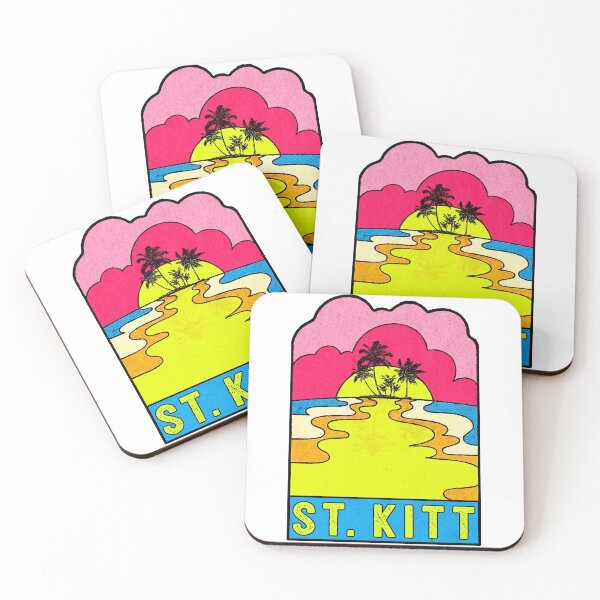 Item preview, Saint Kitts Groovy Sunset 70's Hippie Hippy Vintage Nevis St. designed and sold by DESTINATIONS DECAL DOS.